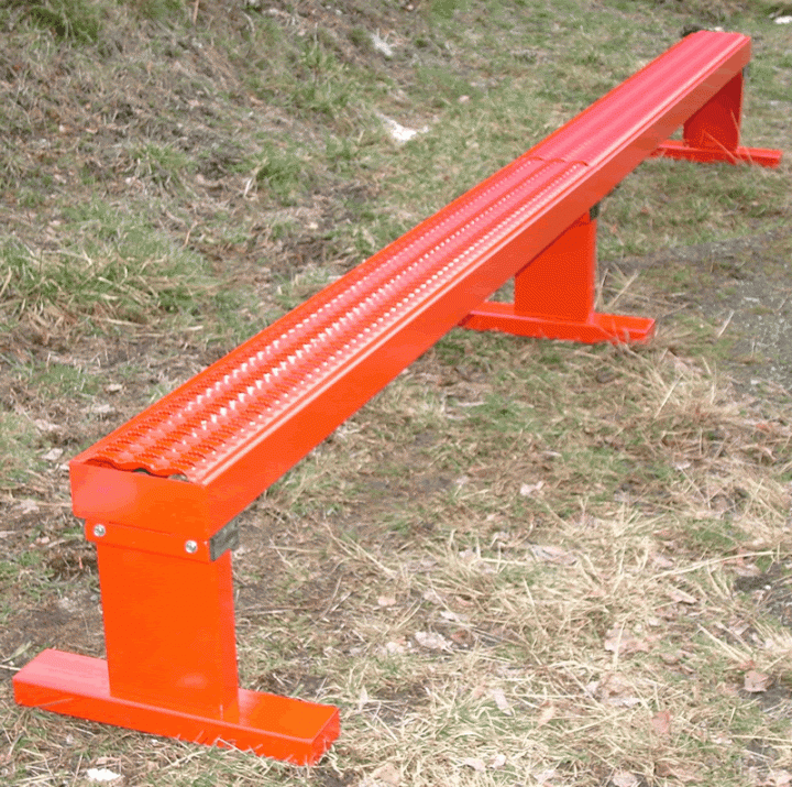 Banc galva&laqué L. 4m